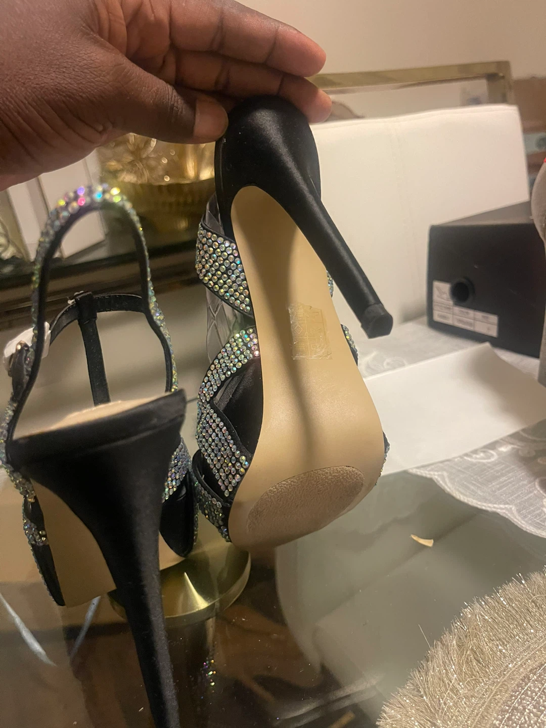 Steve Madden Women's Black Rhinestone Heels - photo 5