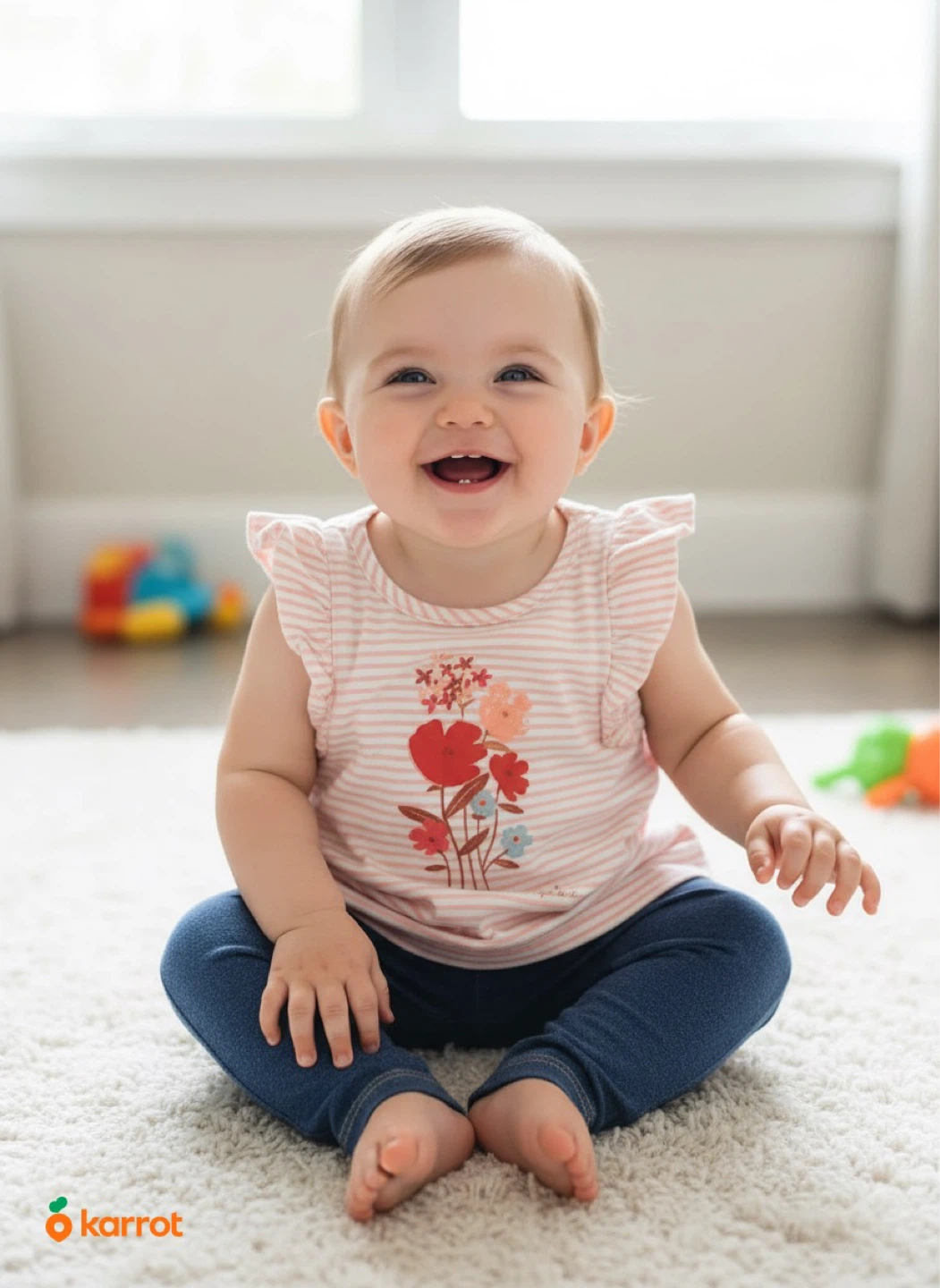 Carter's Striped Floral Top & Leggings Set