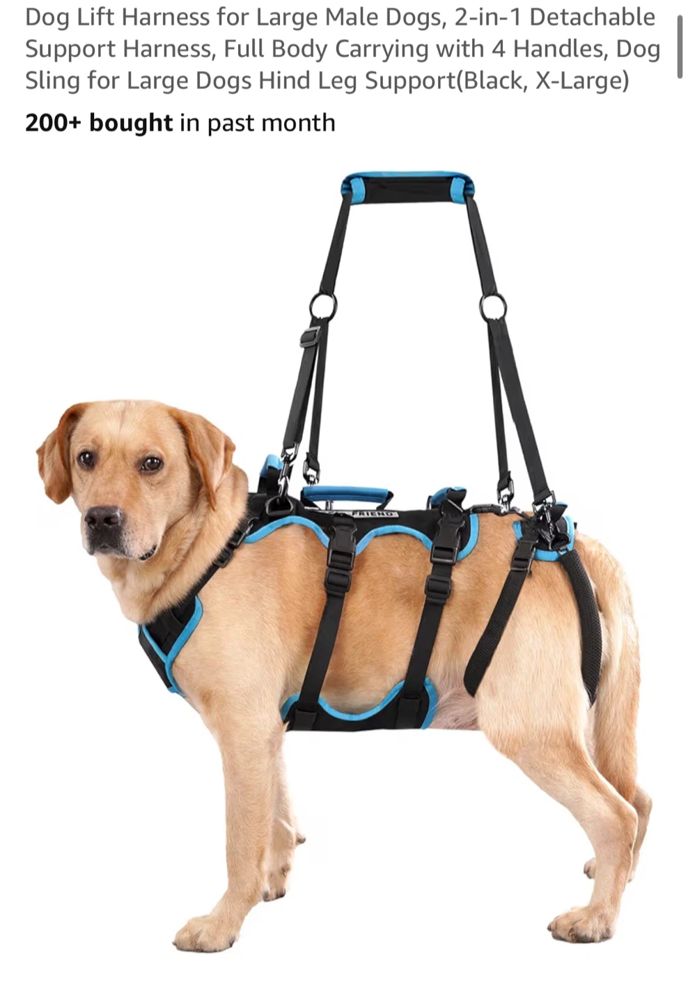 LAFOTY Dog Lift Harness for Large Dogs, X-Large