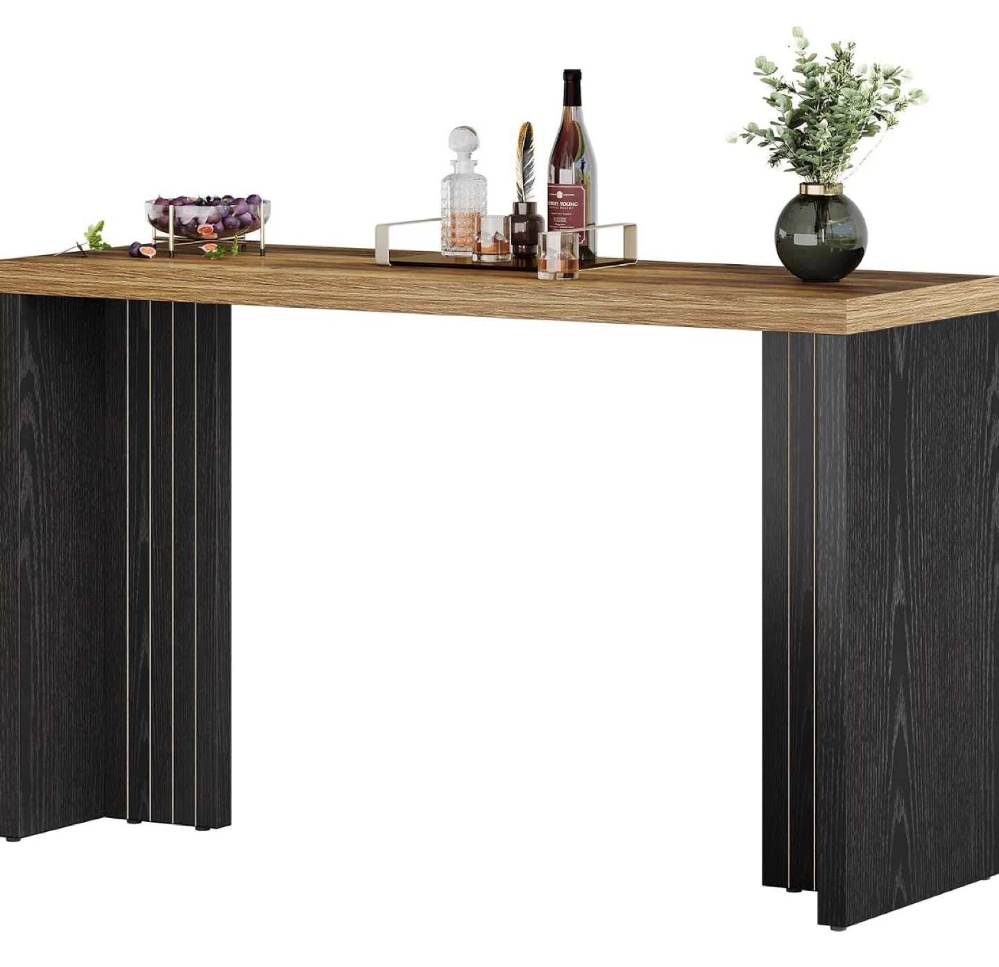 Brand new- Tribesigns Walnut & Black Console Table / Bar Table - photo 5