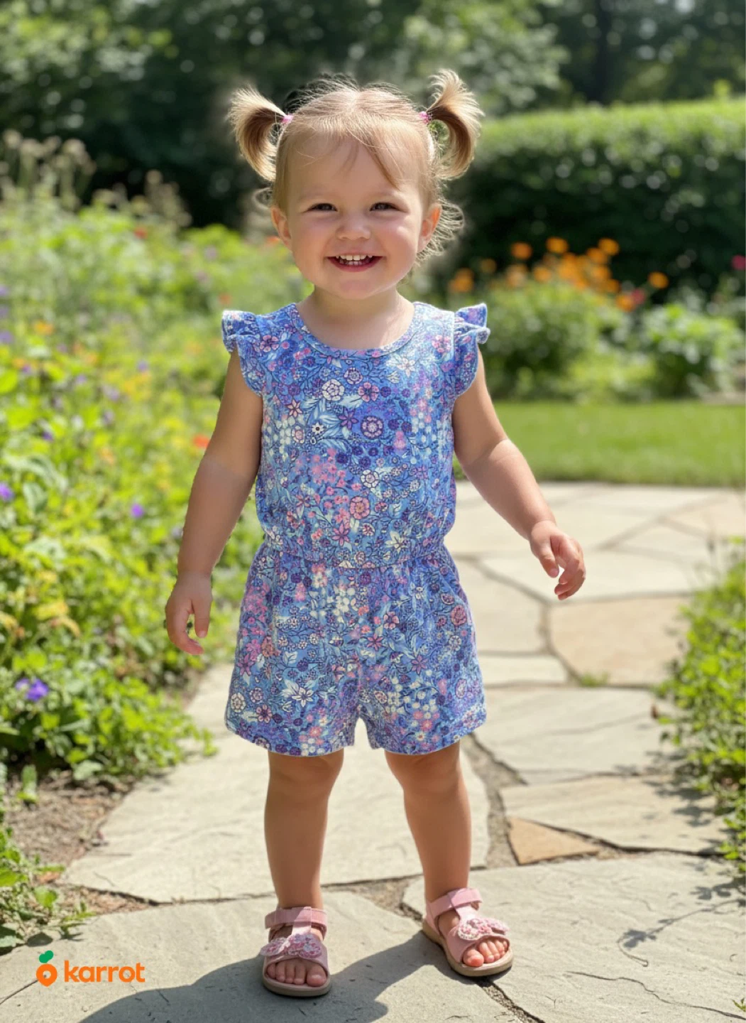 Girls Floral Romper