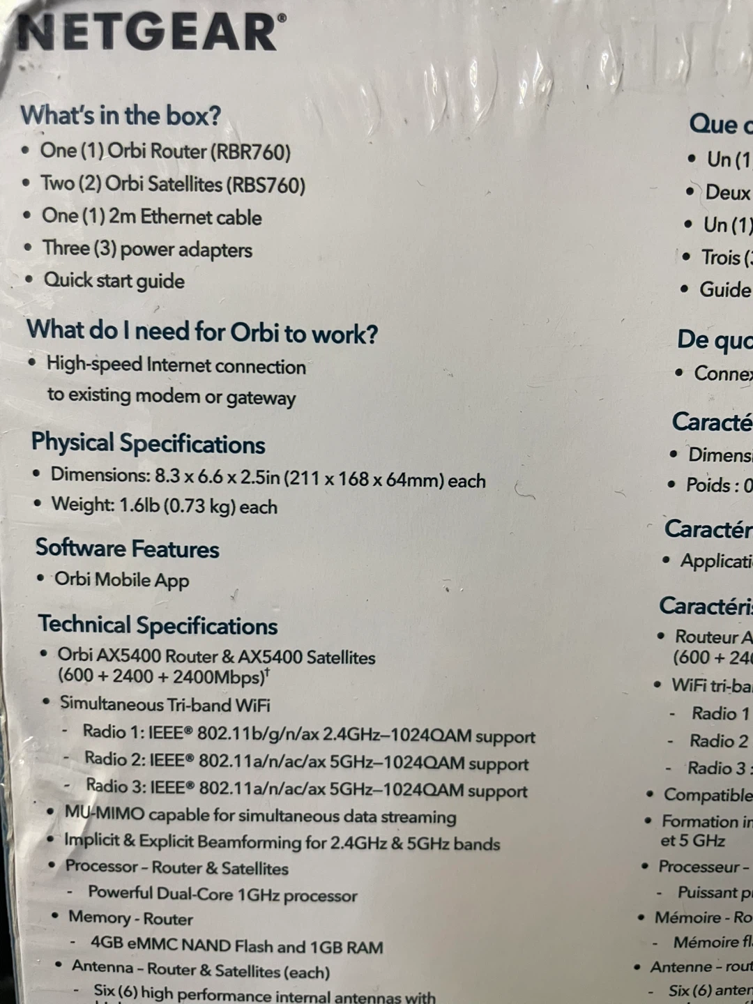 NETGEAR Orbi AX5400 Mesh WiFi 6 System (RBK763) - photo 3