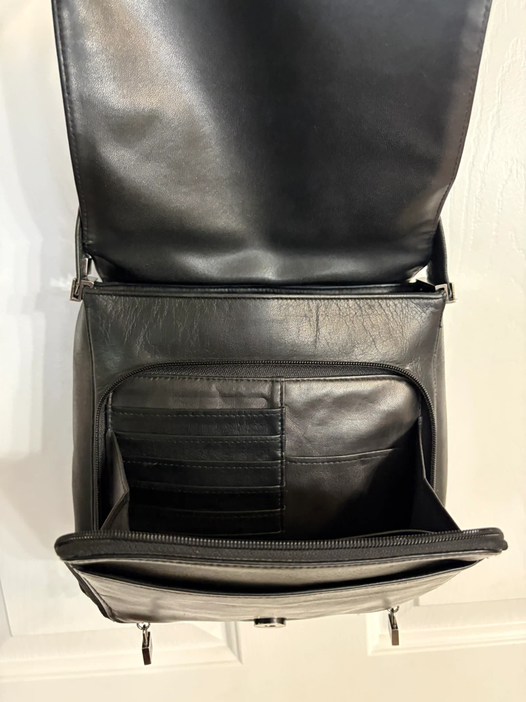 Perlina New York Black Leather Crossbody Bag - photo 3