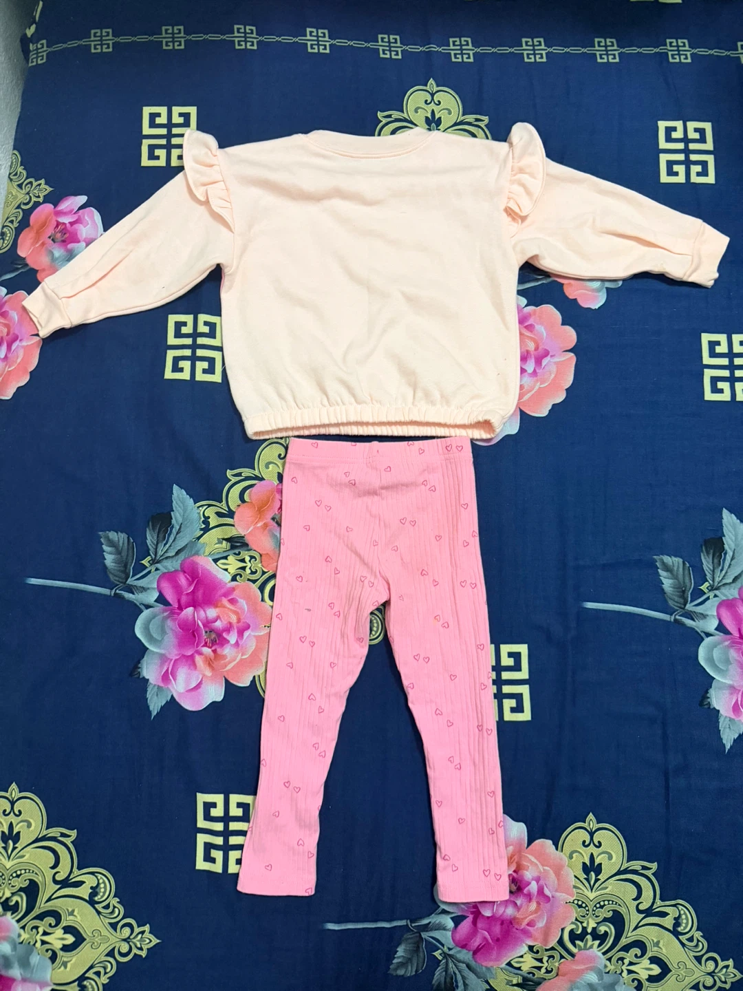 Peach Heart Sweatshirt & Leggings Set - photo 3