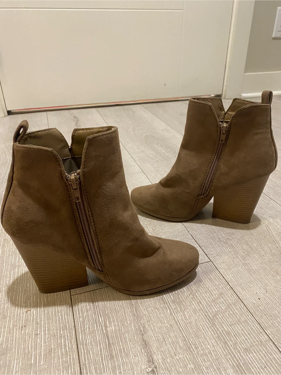 Ardene Women's Brown Suede Ankle Boots Size 7
