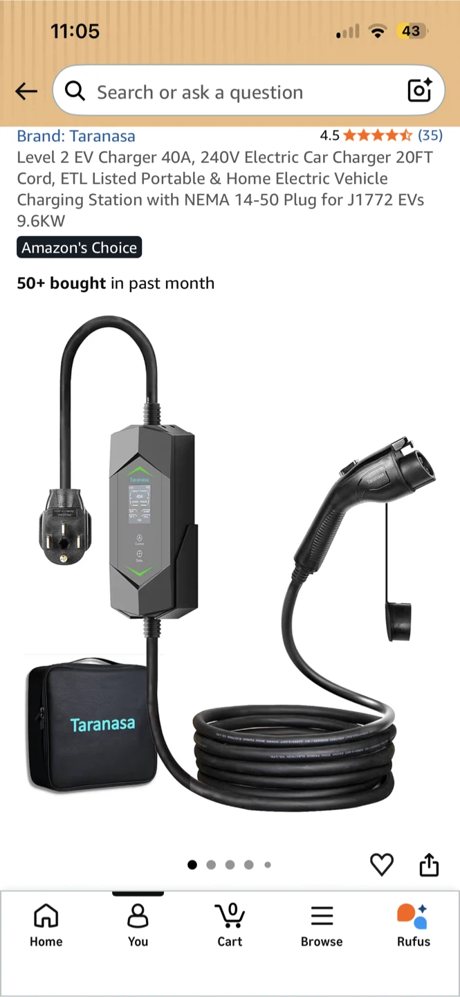 Level 2 ev car charger