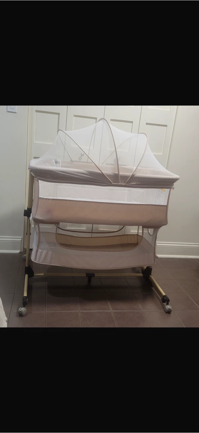 Cutebeams 3-in-1 Convertible Baby Crib with Mosquito Net - photo 2