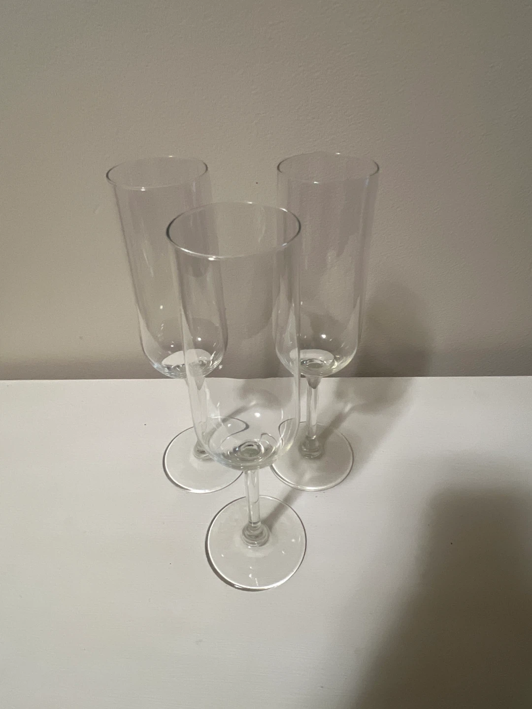 Set of 3 Classic Champagne Flute Glasses