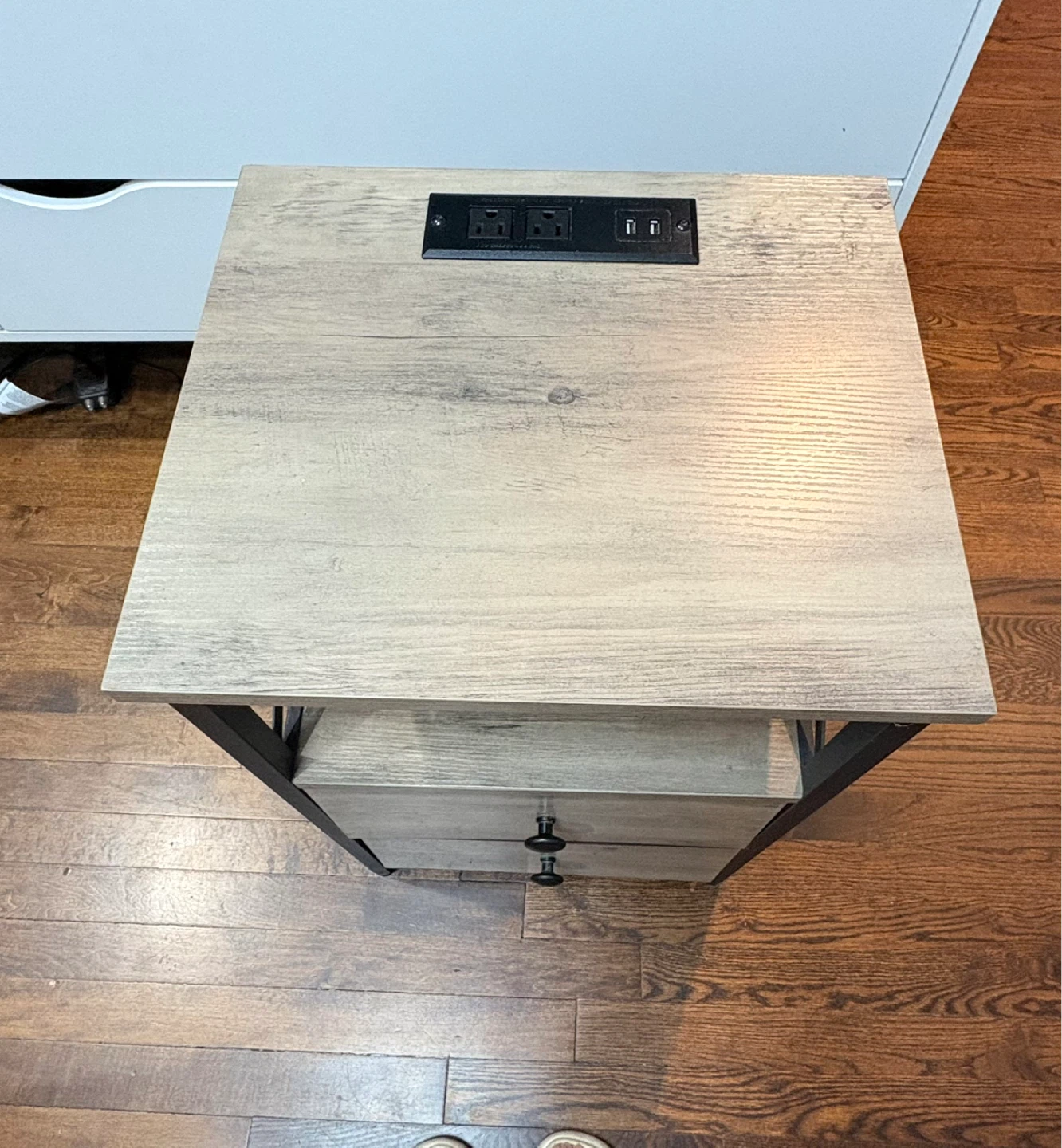 Nightstand with 2 Drawers and Power Outlet - photo 3