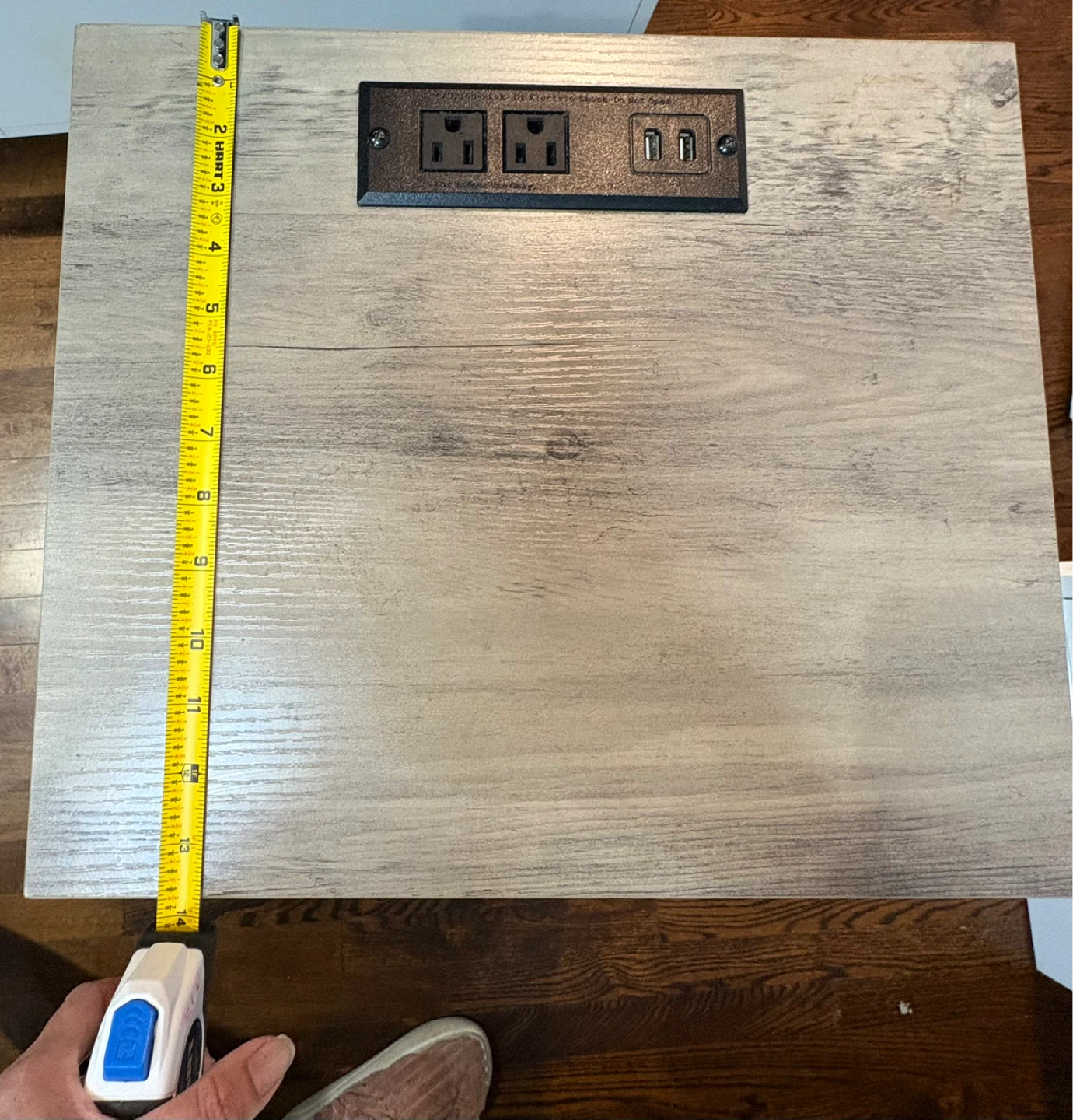 Nightstand with 2 Drawers and Power Outlet - photo 4