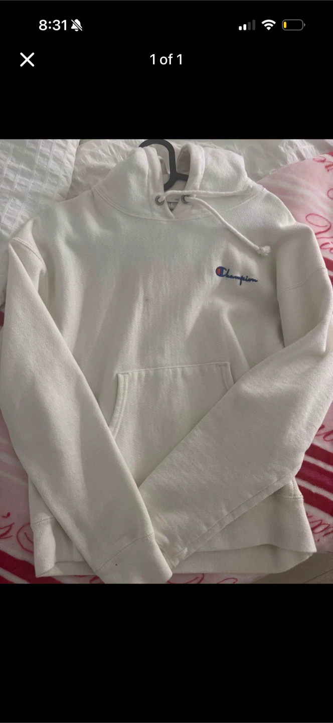 Champion White Hoodie