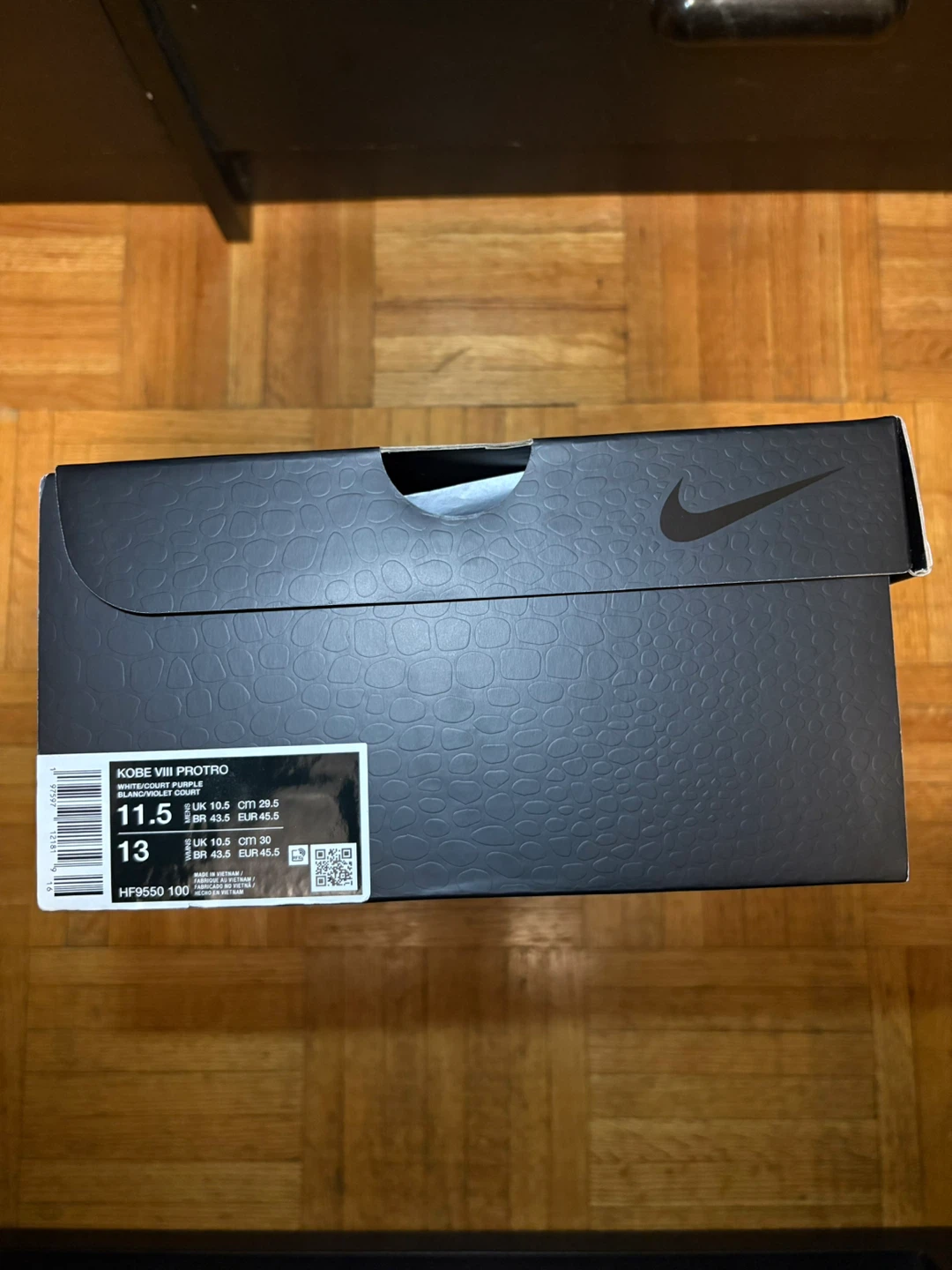 Nike Kobe VIII Protro White Purple Gold Sneakers - photo 5