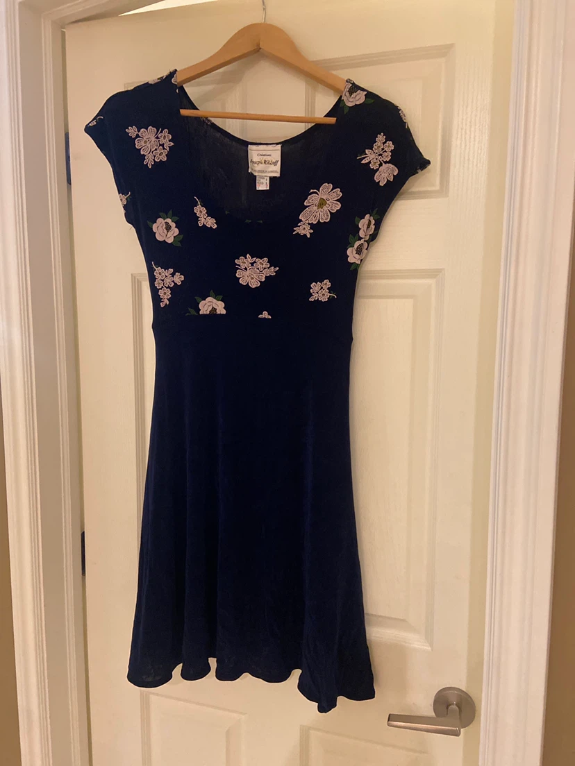 Joseph Ribkoff floral navy dress size 8 - photo 2