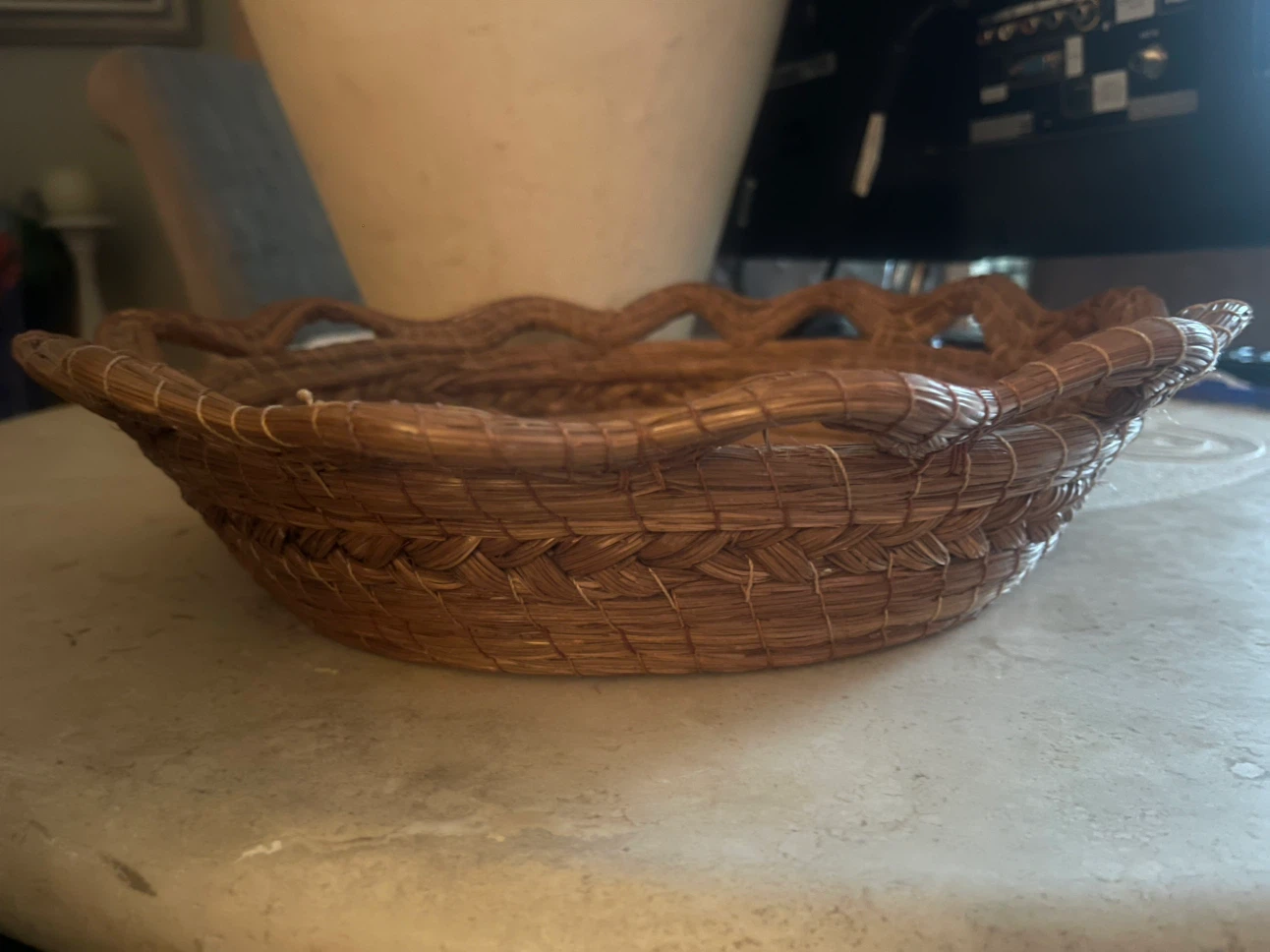 Handwoven Pine Needle Basket Bowl - photo 5