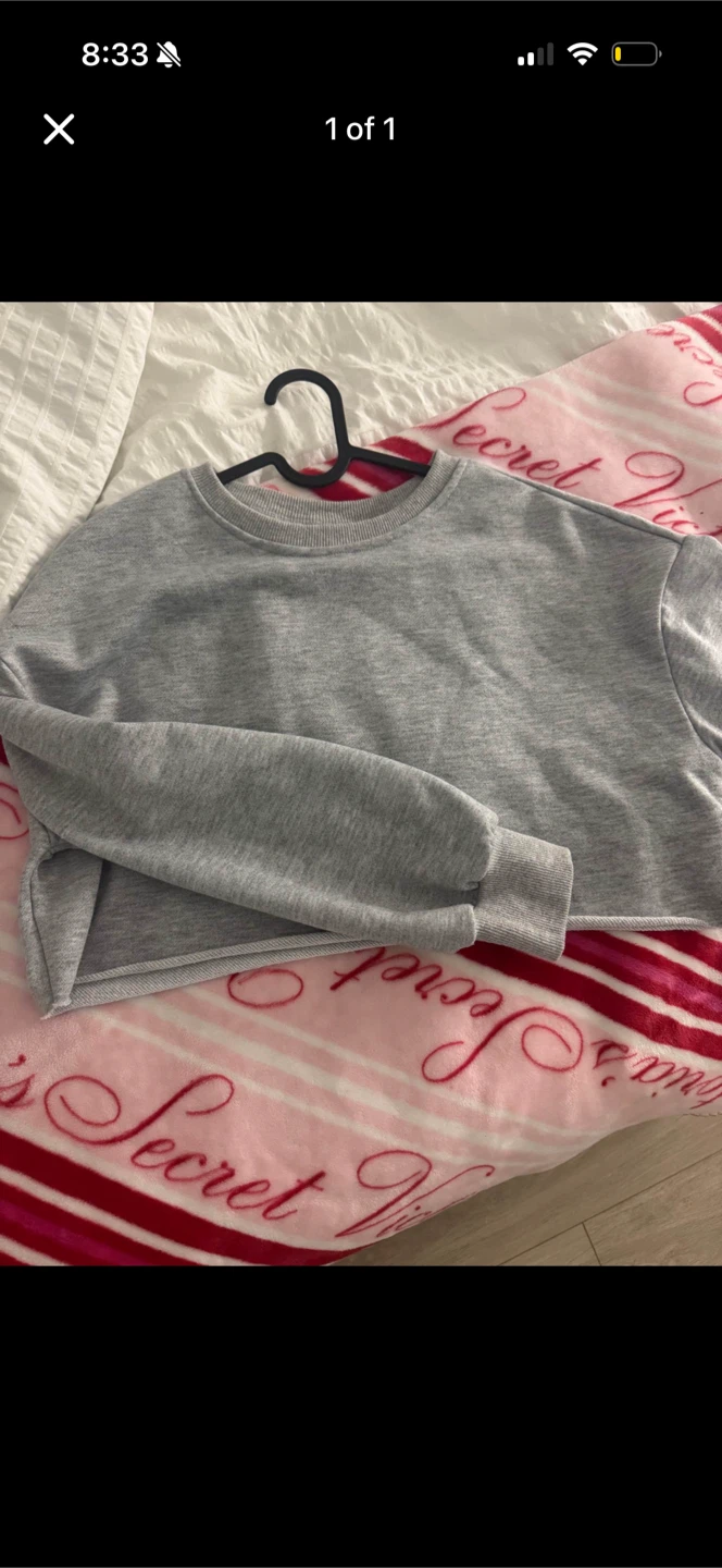 Grey Cropped Sweatshirt