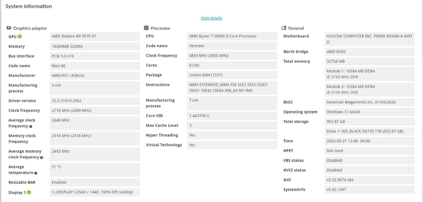 High-End Gaming PC - RX 9070 XT (16GB) | R7 5800X | 32GB RAM - photo 4