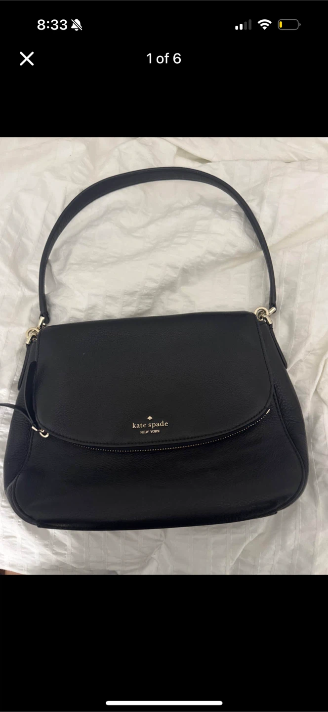 Kate Spade New York Black Leather Shoulder Bag
