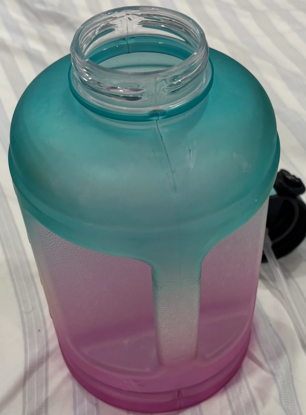 Large Motivational Water Bottle with Straw - photo 3