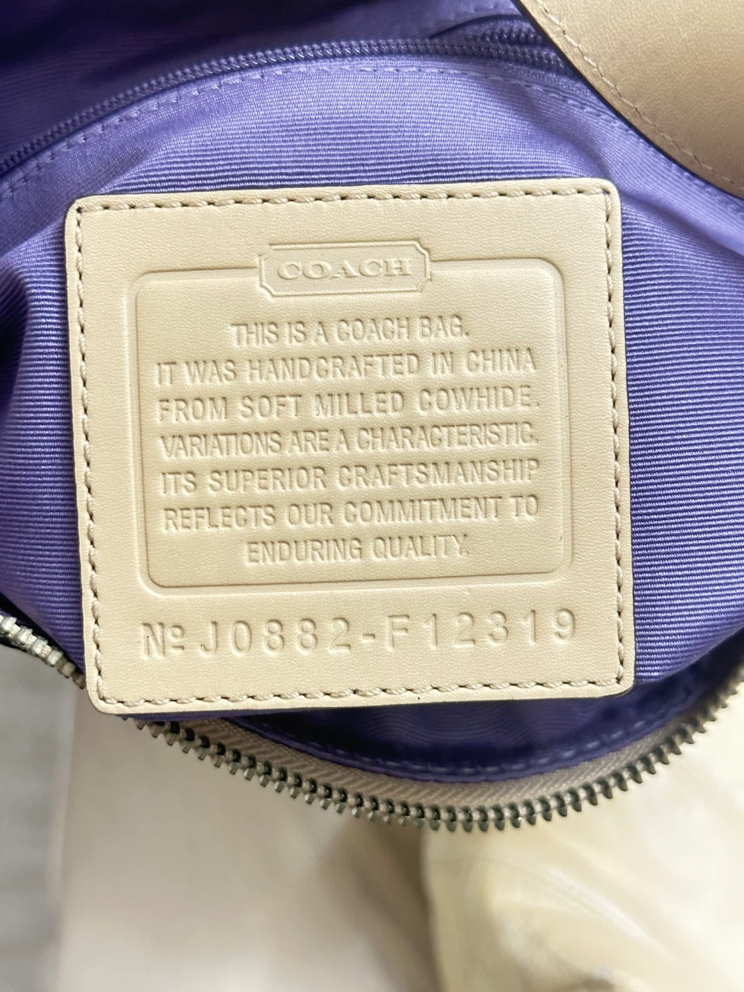 Coach Cream Leather Hobo Bag - photo 3