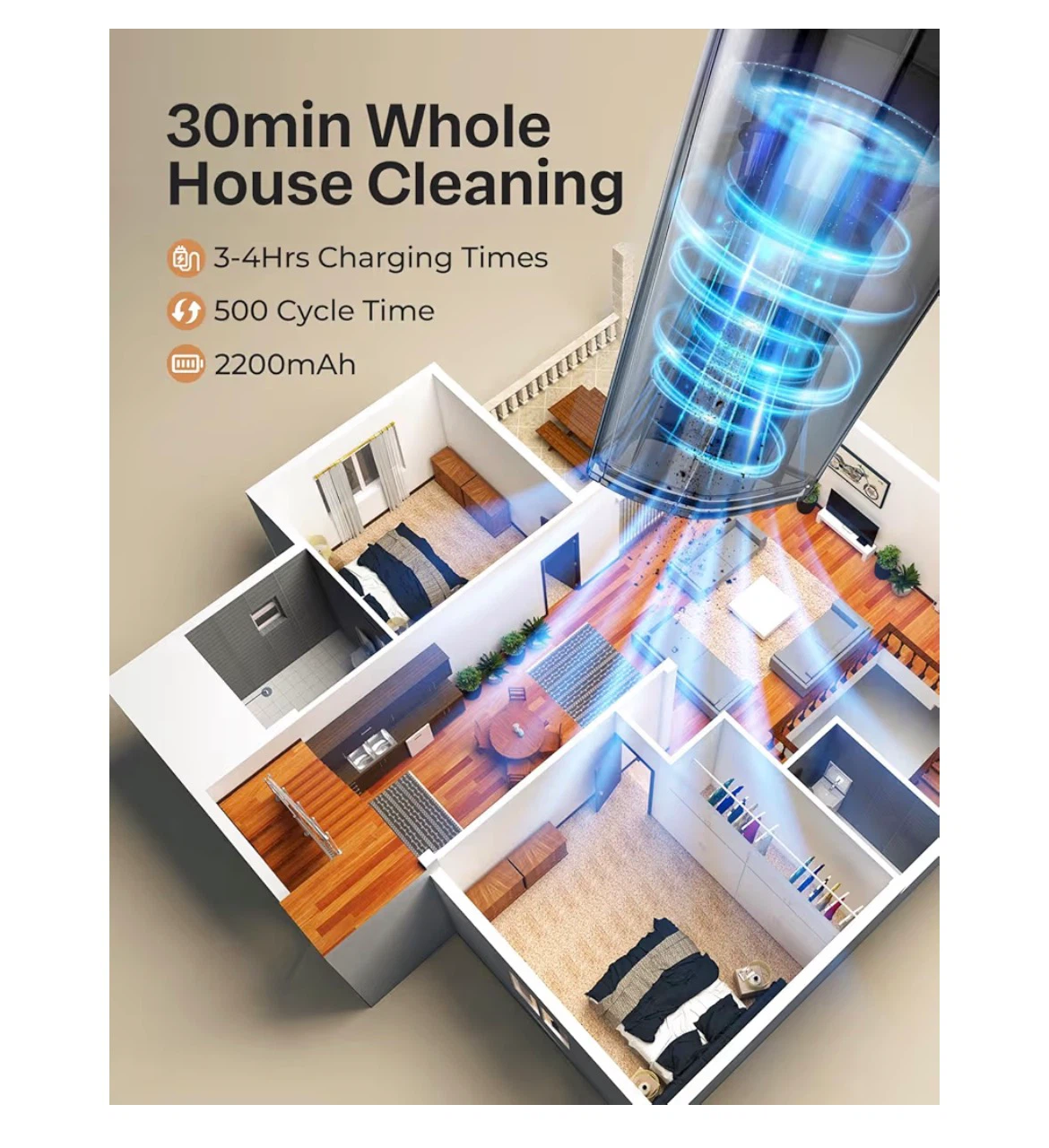 Cordless Handheld Vacuum Cleaner - photo 4