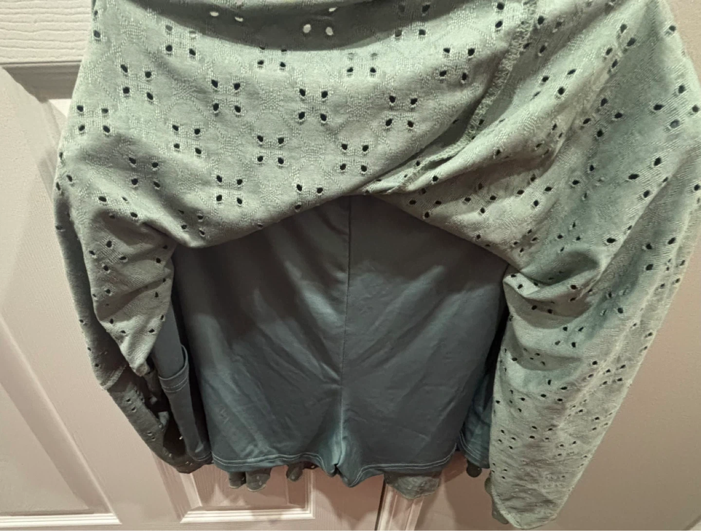 New Light green Eyelet Skirt with Built-in Shorts - photo 3