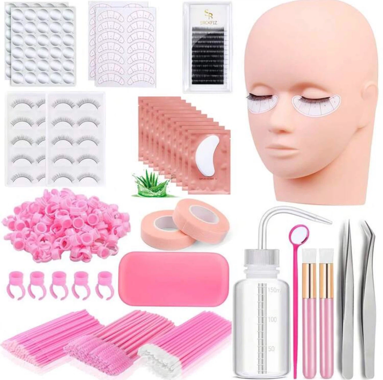 Eyelash Extension Training Mannequin Head Kit