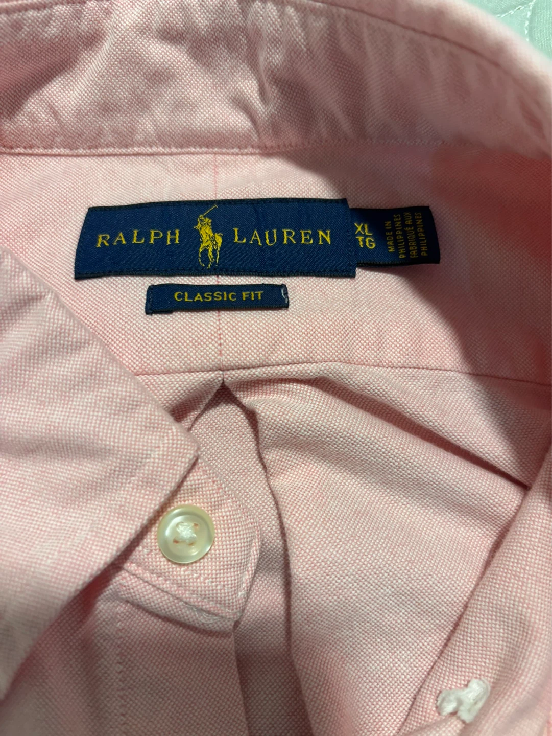 Pink Ralph Lauren Classic Fit Short Sleeve Button-Up Shirt XL - photo 3