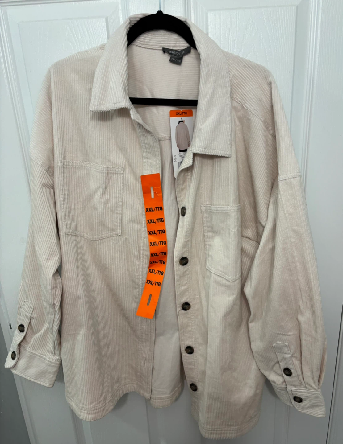 New Matty M Corduroy Shirt Jacket XXL