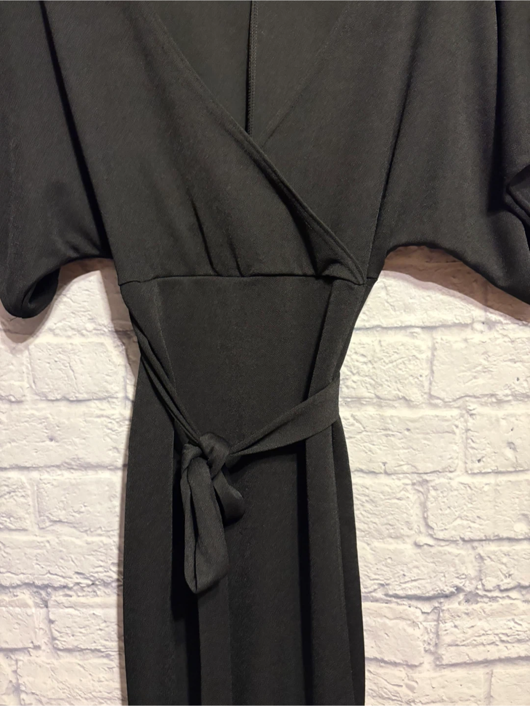 Boohoo Black Wrap Dress Size 6 Petite - photo 2