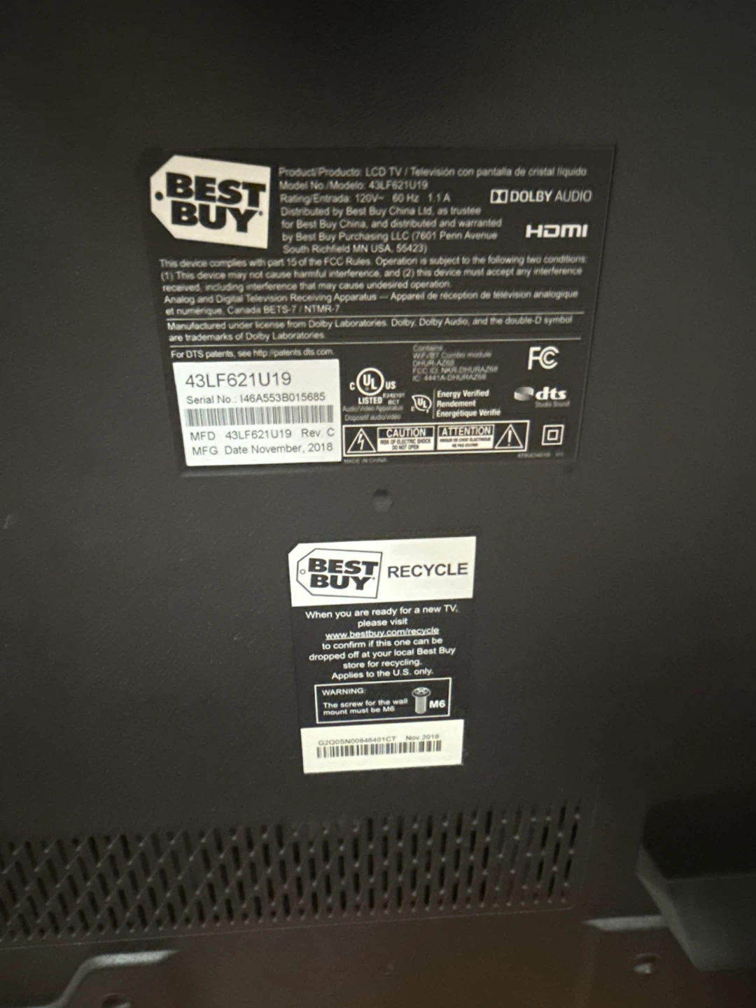 TOSHIBA 43LF621U19 LED TV - photo 2