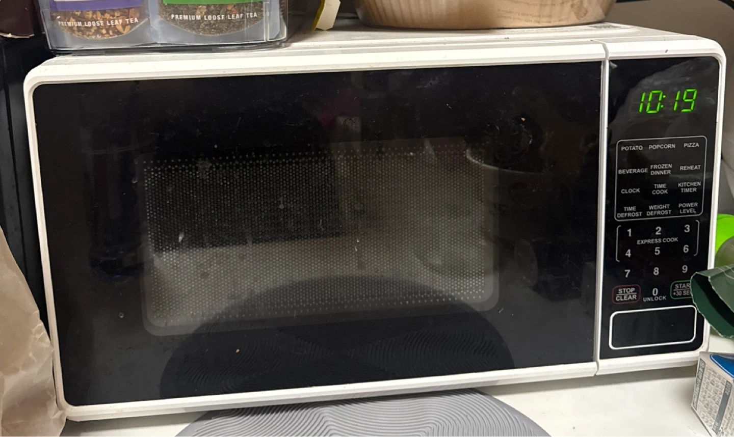 White Countertop Microwave