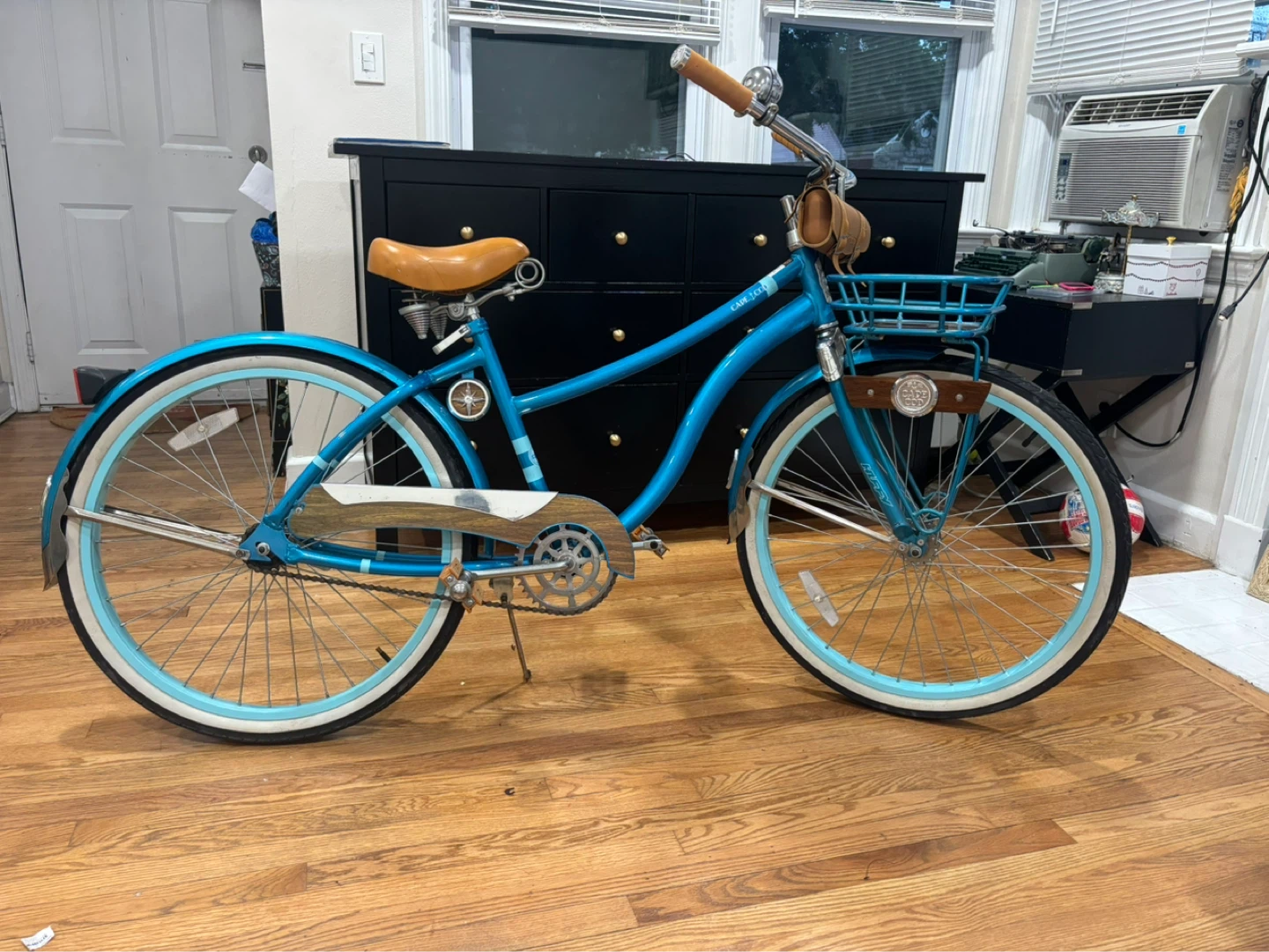 Blue "Cape Cod" Cruiser Bicycle with Basket
