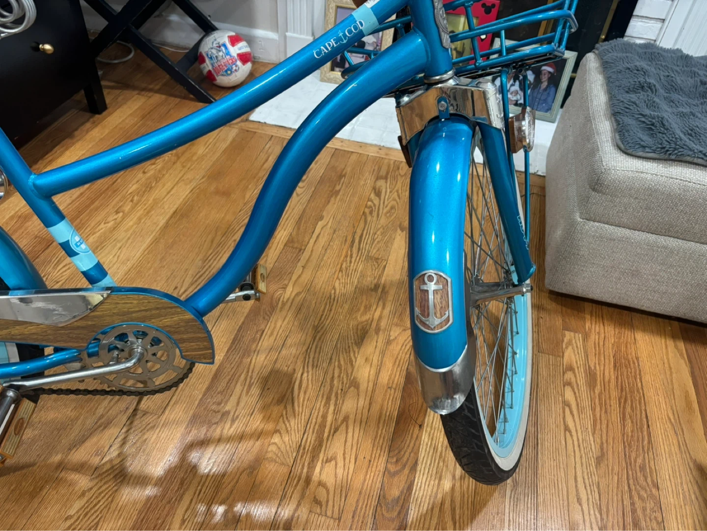 Blue "Cape Cod" Cruiser Bicycle with Basket - photo 3