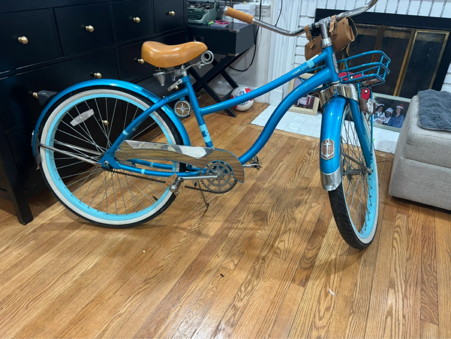 Blue "Cape Cod" Cruiser Bicycle with Basket - photo 5