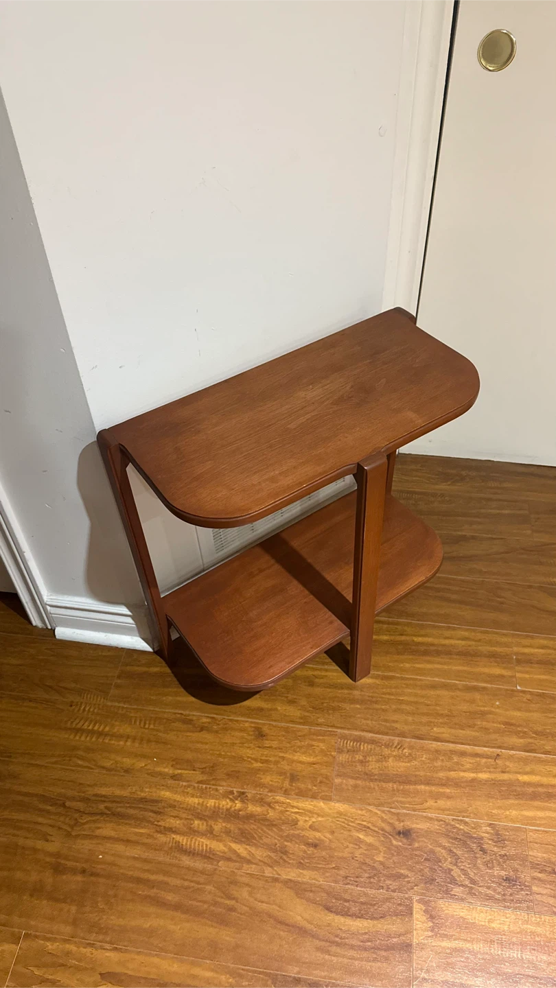 Wooden Side Table with Two Shelves - photo 2