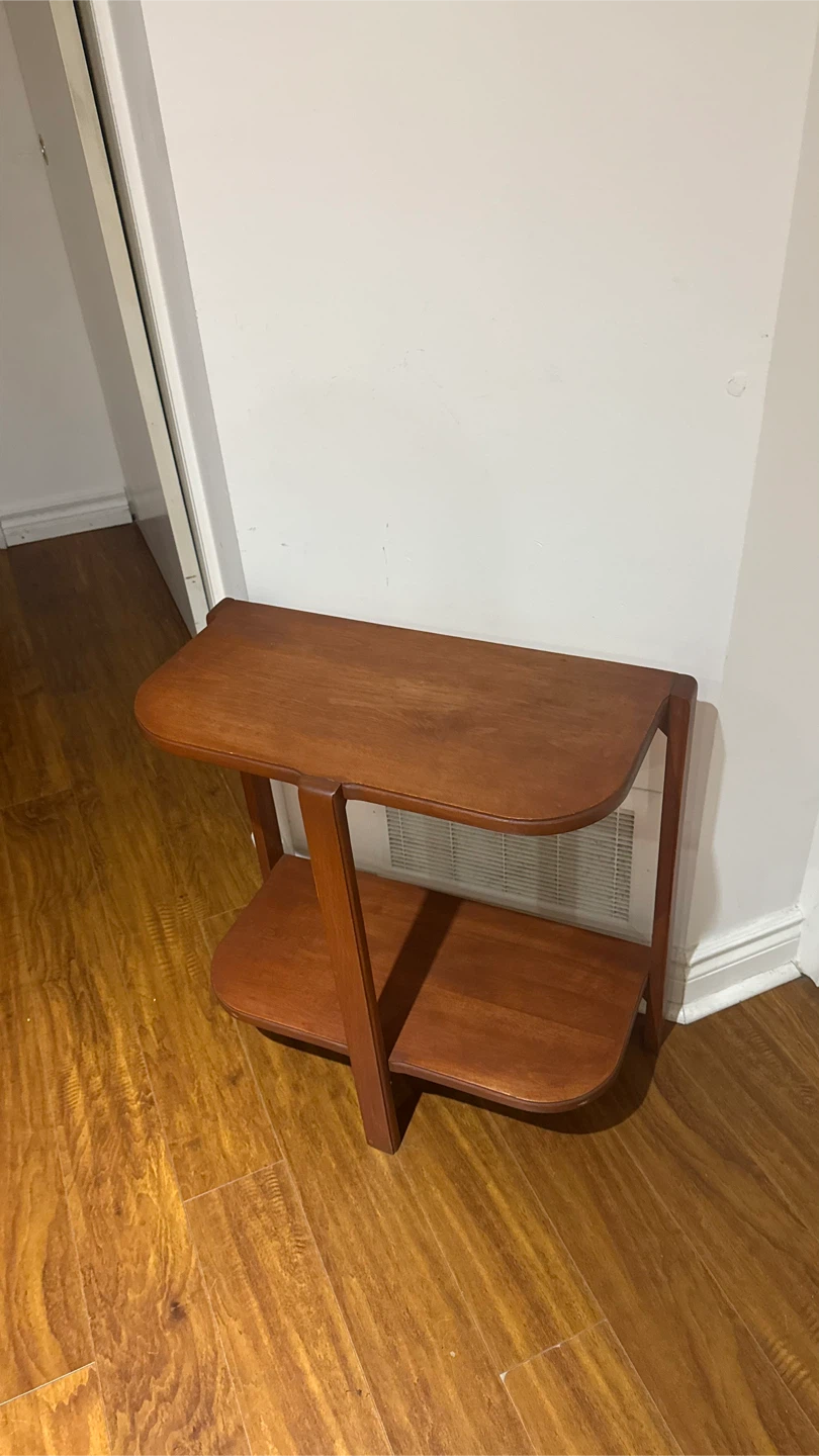 Wooden Side Table with Two Shelves - photo 3