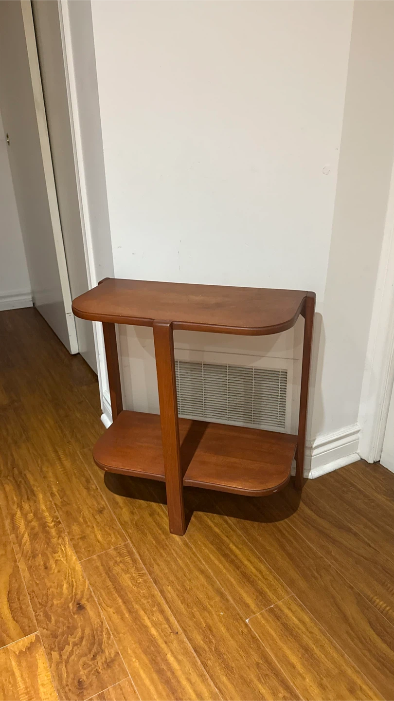 Wooden Side Table with Two Shelves - photo 4