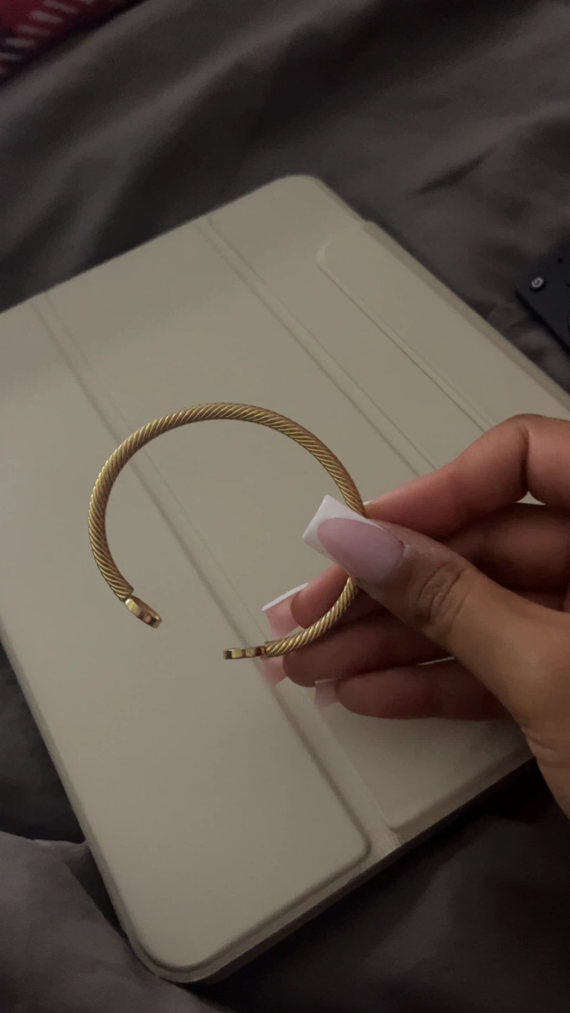 Gold Tone Cable Hermes’ Bangle Bracelet - photo 2