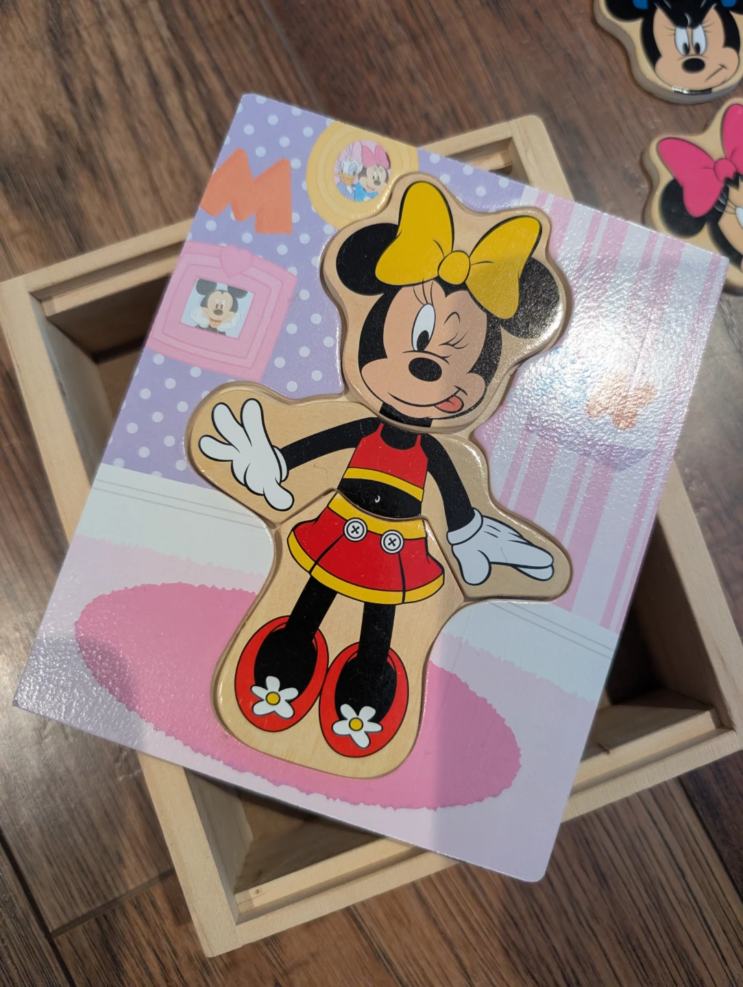 Melissa & Doug Minnie Mouse Wooden Mix & Match Dress-Up Puzzle