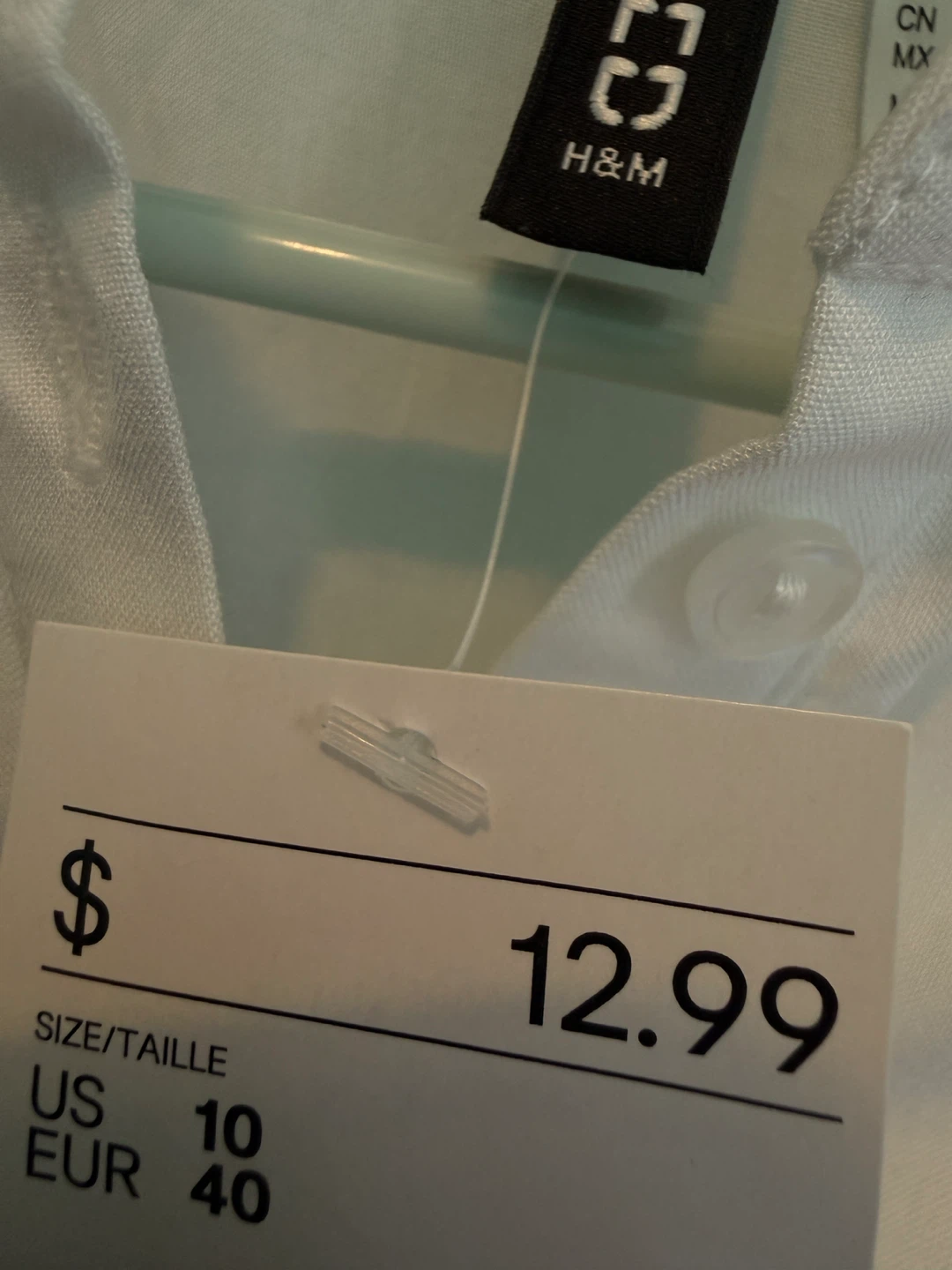 H&M White Sleeveless Collared Button-Up Shirt - photo 3