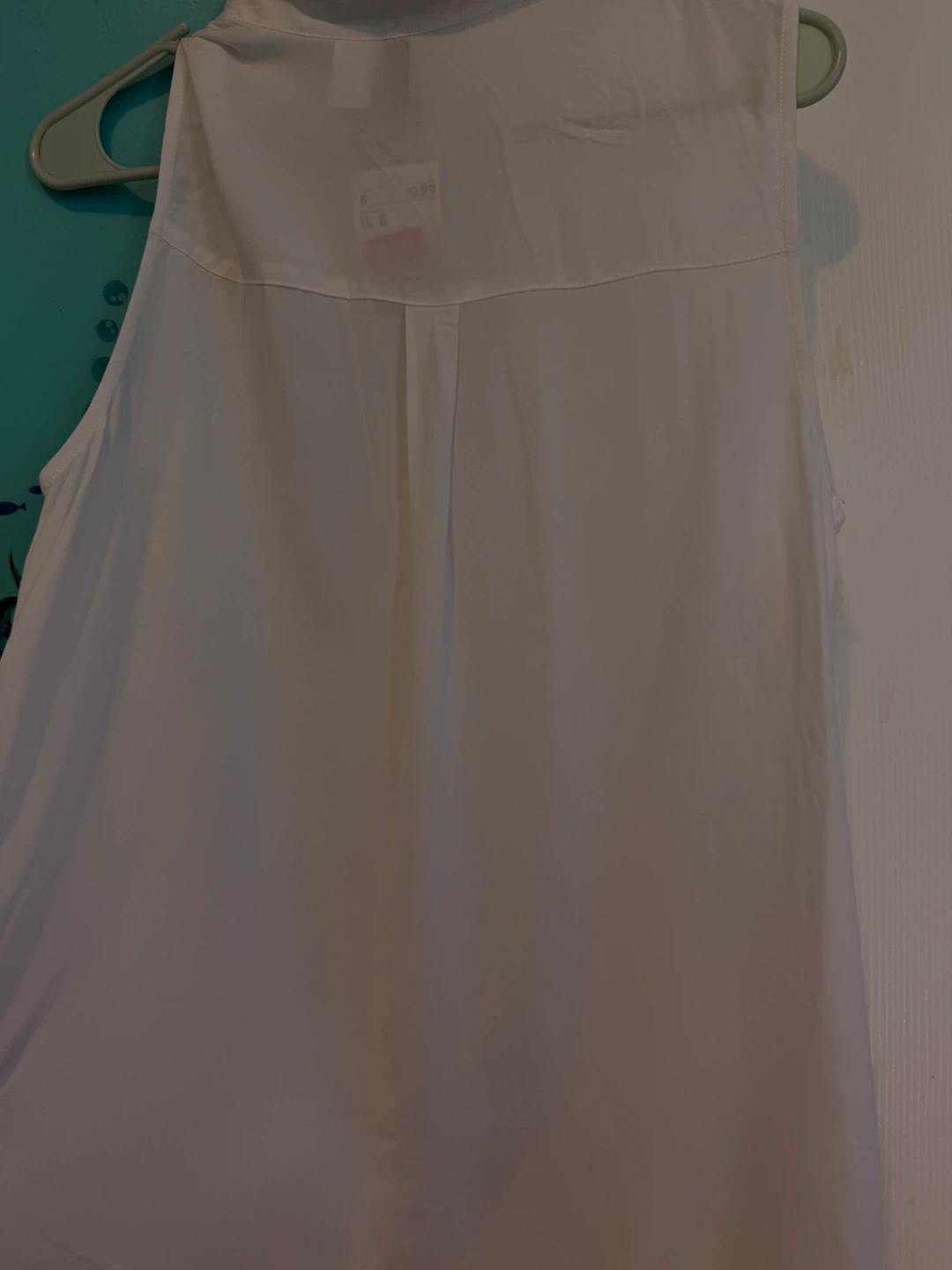 H&M White Sleeveless Collared Button-Up Shirt - photo 4