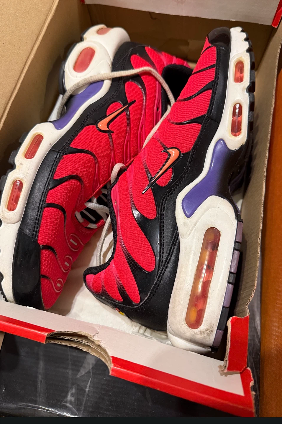 Nike Air Max Plus TN Red Black Purple Sneakers