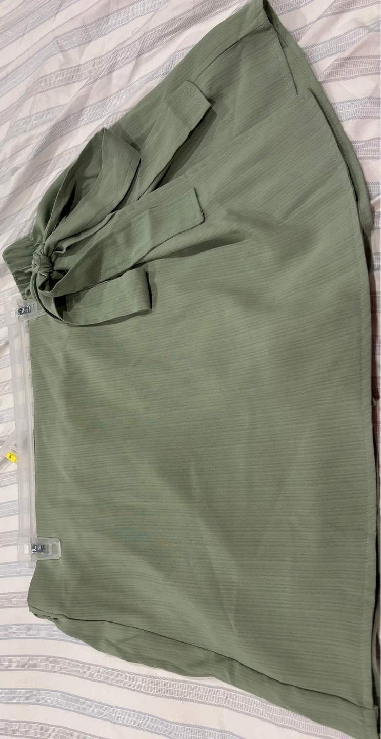 New Light Green Wrap Shorts