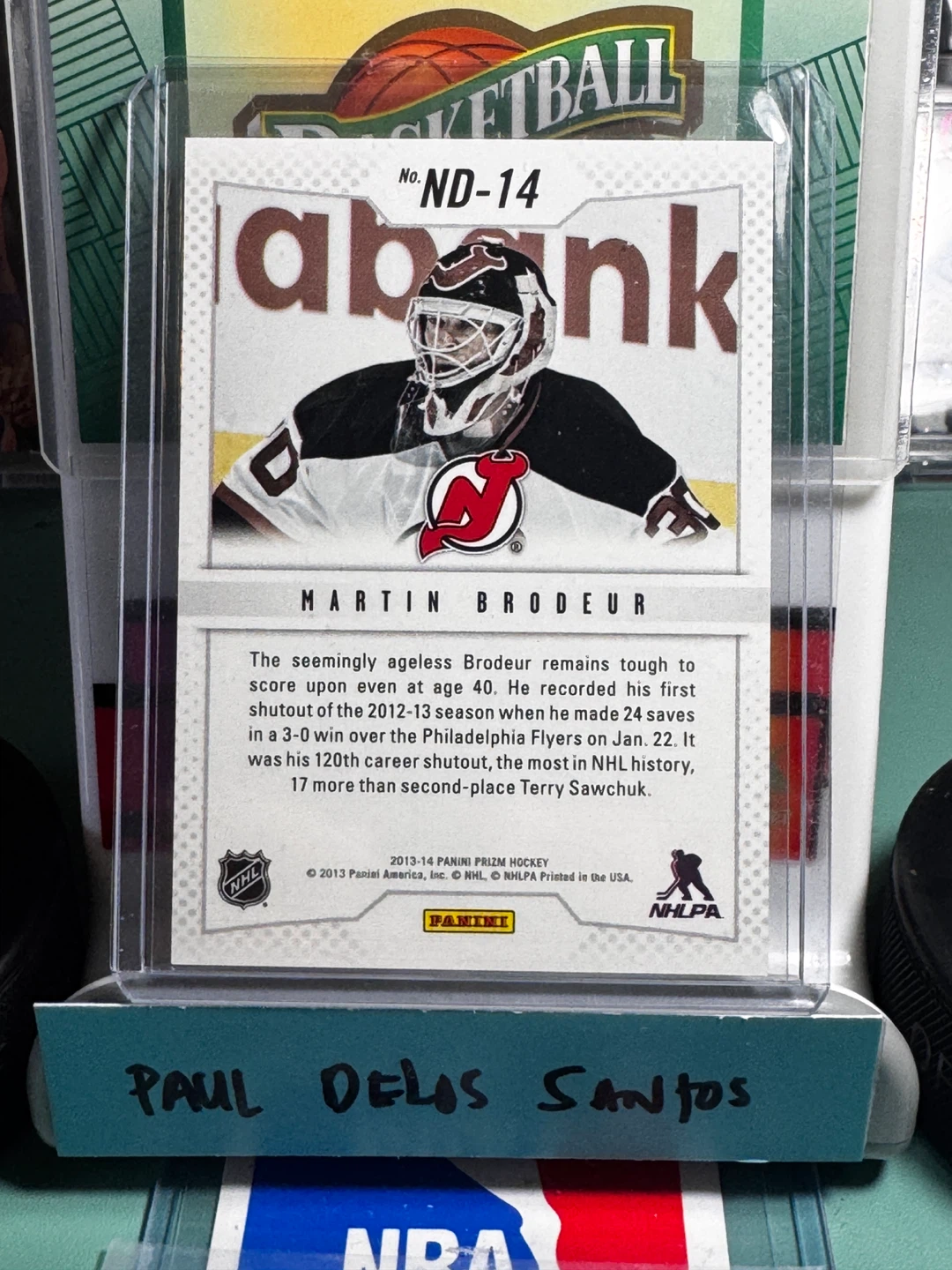 Martin Brodeur "Net Defenders" 2013-14 Panini Prizm Hockey Card - photo 3