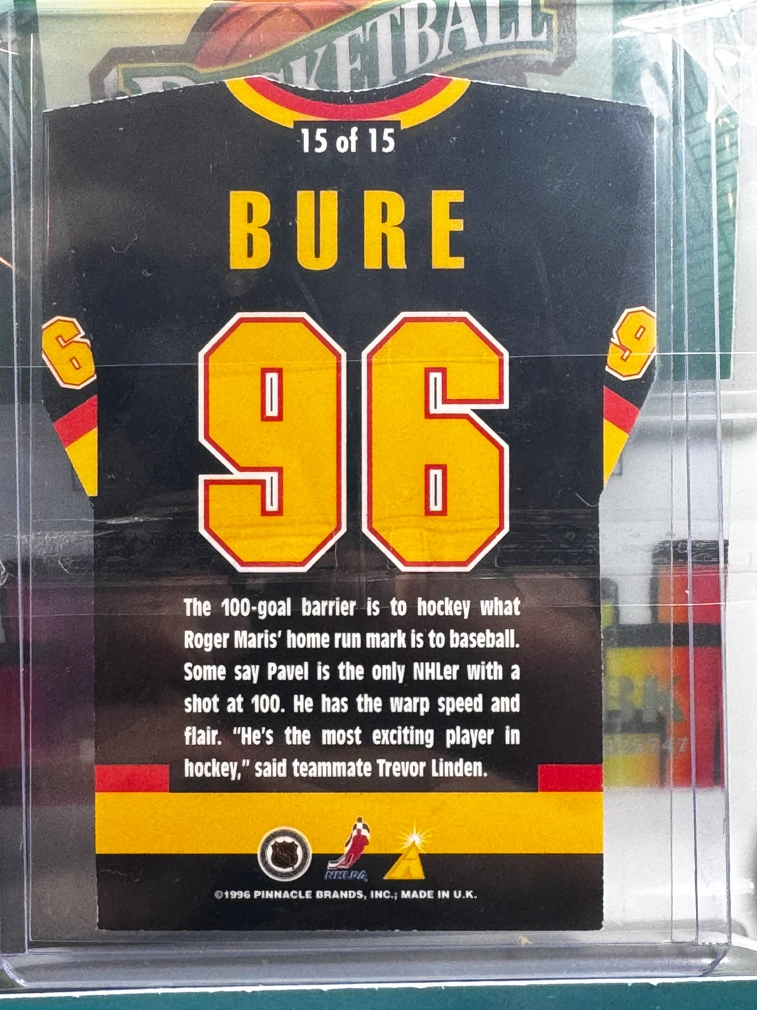 Pavel Bure 1996 Pinnacle Hockey Card - photo 4