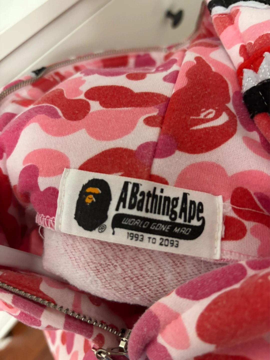 Bape Full Zip Hoodie Pink Camo - photo 3