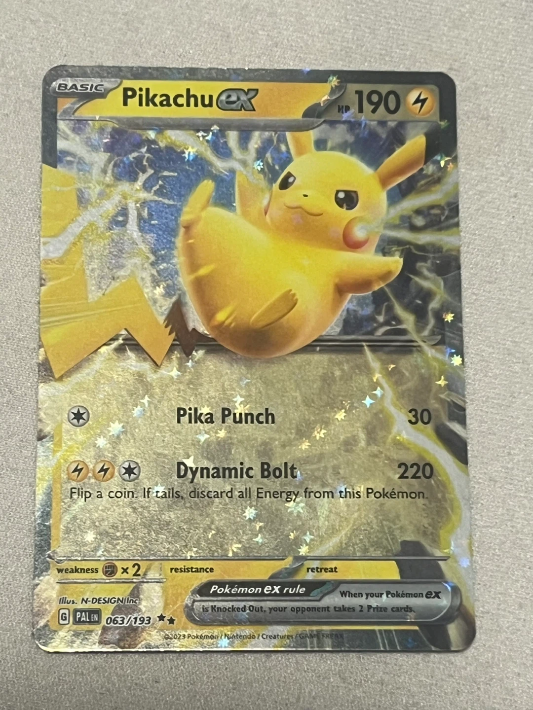 Pikachu EX Pokémon Card