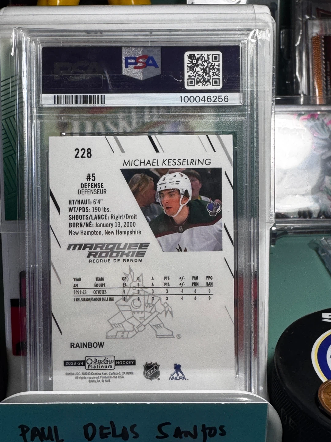 2023 OPC Platinum Michael Kesselring Rookie Card #228 PSA 10 - photo 3