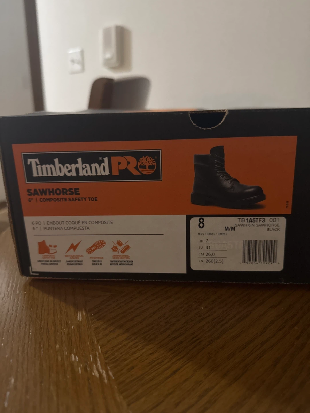 Timberland PRO Sawhorse Composite Toe Work Boots Size 8M