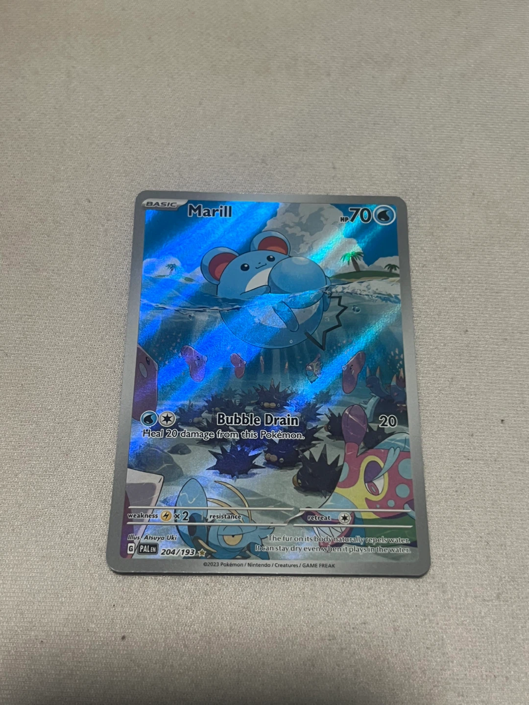 Pokemon Marill Basic Card 204/193